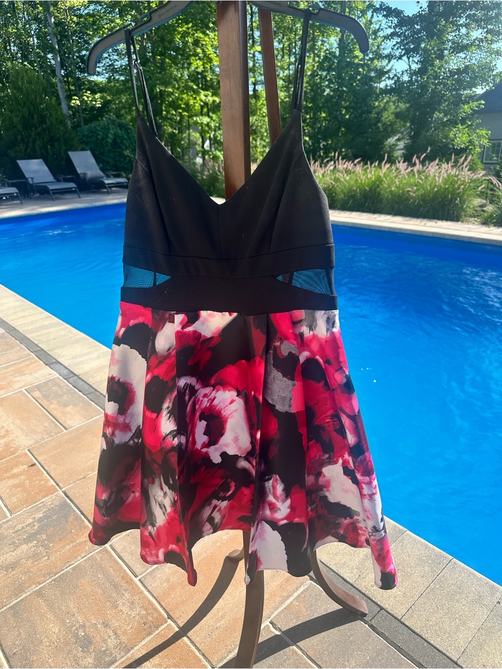B. Darlin Black Dress with Subtle Red Accent